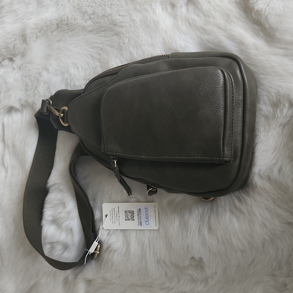 NWT Urban Expressions Olive Sling Purse